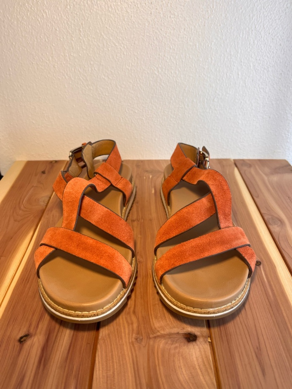 Söfft Women’s Rust Orange Suede Strappy Sandals